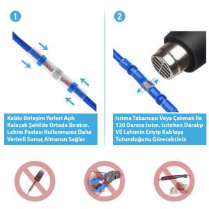 PowerMaster PM-24703 300 Adet 4 Boy Lehimli Mühür Makaron - Kablo Koruması