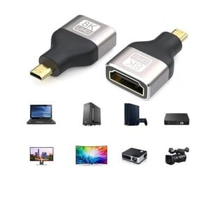 Taplin TK-159 8K HDMI Dişi - Micro HDMI Erkek Çevirici Adaptör