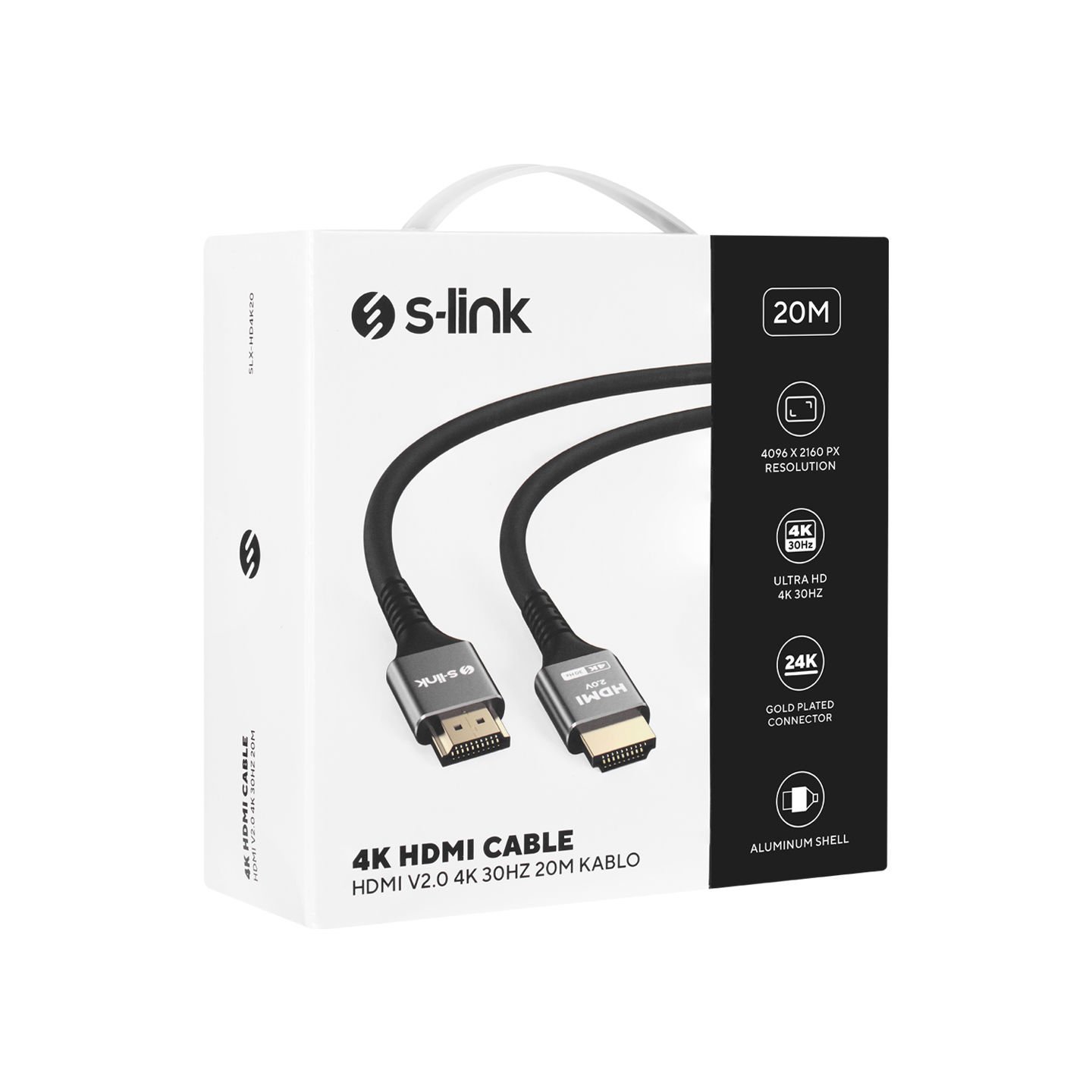 S-link 4K 20mt HDMI Kablo V2.0 30HZ SLX-HD4K20