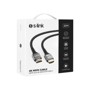 S-link 4K 20mt HDMI Kablo V2.0 30HZ SLX-HD4K20