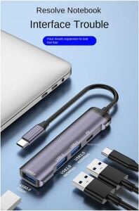 Taplin TK-129 Type-C to USB 4Port Usb Hub Converter Dönüştürücü