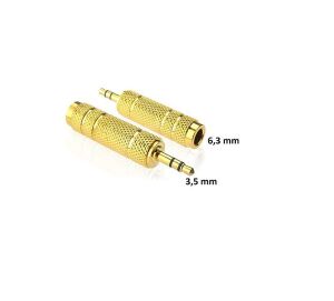 Taplin TK-170 6.3mm Stereo Giriş - 3.5mm Stereo Çıkış Dönüştürücü Gold Fiş