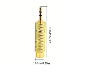 Taplin TK-170 6.3mm Stereo Giriş - 3.5mm Stereo Çıkış Dönüştürücü Gold Fiş