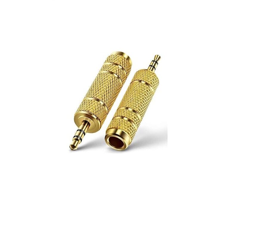 Taplin TK-170 6.3mm Stereo Giriş - 3.5mm Stereo Çıkış Dönüştürücü Gold Fiş