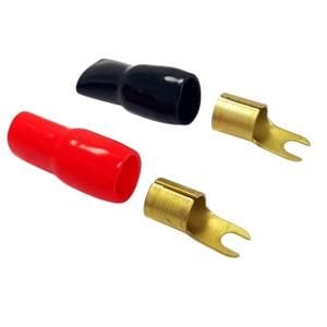 Rose 10mm Power Terminal Kılıflı Kablo Ucu - Kırmızı-Siyah 2Li Set 25 Adet