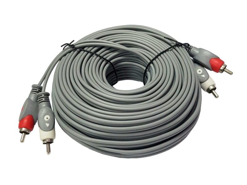 SLine 2RCA-2RCA Audio Kablo 20Metre Gri