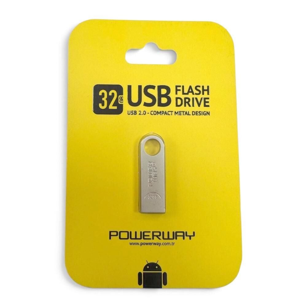 Powerway 32GB Metal Usb 2.0 Flash Bellek