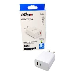 Chargeon ESP-41 25W Hızlı Şarj Adaptörü 3.4A 2Portlu TYPE-C/USB