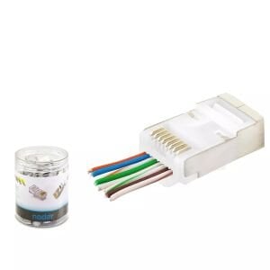Nodar ND2422 Beyaz CAT6 EZRJ45 Metal Açık Uçlu Soket 8P/8C - 100Adet