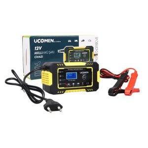 Ucomen UC-C120501A Sarı 12Volt 6Amper Led Göstergeli Akü Şarj Cihazı