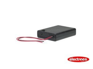 Electroon 3Lü Kalem Pil Kutusu Kapaklı Anahtarlı 3xAA