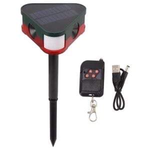 PowerMaster PM-26949 Ultrasonic Sesli Siren Solar Panelli Hayvan Kovucu Alarm Cihazı