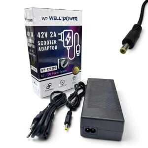 WellPower WP-4202PS 42Volt 2Amper Scooter Şarj Adaptörü 5.5x2.5mm Jak Fişli