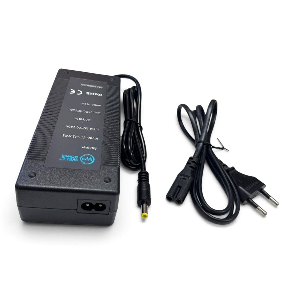 WellPower WP-4202PS 42Volt 2Amper Scooter Şarj Adaptörü 5.5x2.5mm Jak Fişli