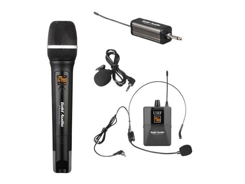 Gold Audio GX-732EY UHF Telsiz El+Yaka Mikrofonu 2li