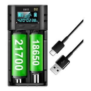 I-Gen Lii-400 2li Li-ion & Ni-Mh Akıllı Pil Şarj Cihazı Type-C Girişli LCD Ekranlı