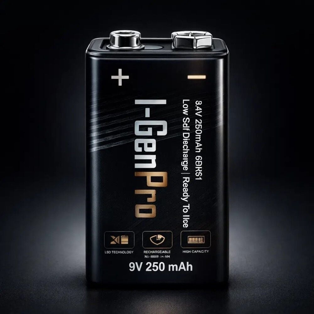 I-Gen Pro I-GEN107 9Volt 250mAh Şarj Edilebilir Pil Ni-MH
