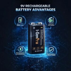 I-Gen Pro I-GEN107 9Volt 250mAh Şarj Edilebilir Pil Ni-MH