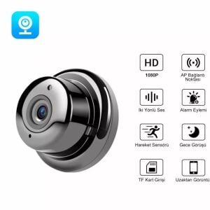 Powermaster PM-4792 V380 32GB SD Kartlı Gece Görüşlü Mikrofonlu 1080P Mini Wifi IP Kamera