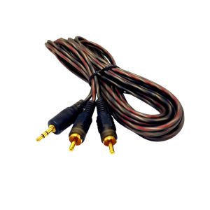 ROSE 2RCA-3.5mm 3mt Stereo Gold Aux Silikon Kablo