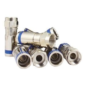 Cablemaster RG6 Sıkmalı F Konnektör - Mavi 100Adet