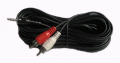 2RCA Erkek - 3,5mm Stereo Erkek Ses Kablosu 20 Metre
