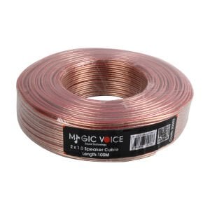 Magicvoice 2x1.0mm Şeffaf Hoparlör Kablosu - 100Metre