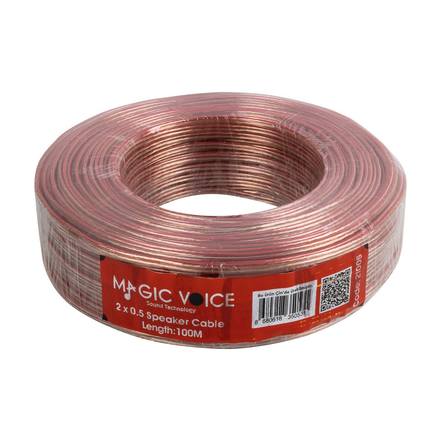 MagicVoice 2x0,50 Şeffaf Hoparlör Kablosu - 100Metre
