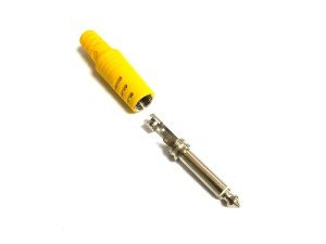 electroon 6.3mm Mono Metal Gitar Jak Erkek - Sarı