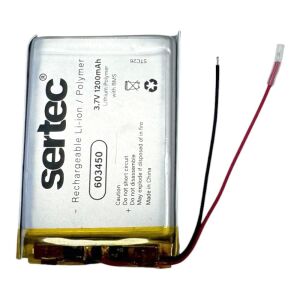 Sertec 603450 3.7V 1200mAh Lithium Polymer Pil - BMS Devreli