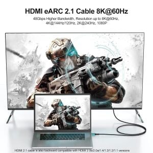 electroon 15metre 8K HDMI Kablo 2.1v 7680x4320