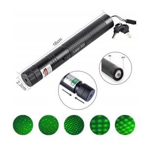 PowerMaster OM-1201 18650 Pilli Şarjlı Anahtar Emniyetli Yeşil Lazer Pointer (50 KM)