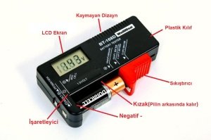 Wellhise BT-168D Dijital Pil Test Cihazı AA-AAA-9V