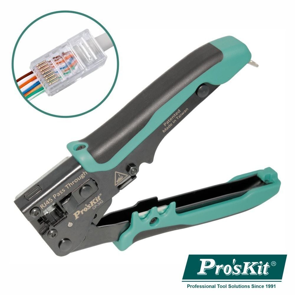 Proskit CP-342 EZ-RJ45/RJ11/RJ12 CAT5 CAT6 Konnektör Sıkma Pensesi