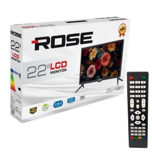 Rose CM-122 22'' 12Volt Adaptörlü Kumandalı Full HD Lcd Monitör