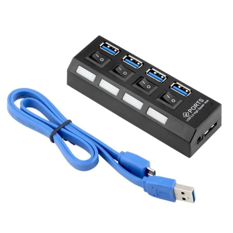 Powermaster PM-11365 4 Port Anahtarlı Usb 3.0 Hub Çoklayıcı 30cm Kablolu