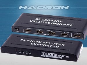 HADRON 1x4 HDMI Splitter 1.4V Full HD 1080P - 3D Uyumlu