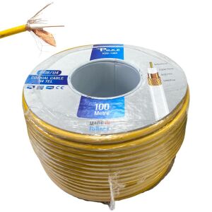 Poke Dış Mekan PP Sarı Anten Kablosu Gold RG6/U4 64Tel 100Metre