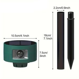 PowerMaster 26948 Ultrasonic Sesli Solar Hayvan Kovucu Alarm Cihazı 360Derece Sensörlü