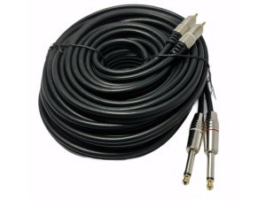 Winkel 6.3mm - 2RCA Metal Jaklı Kablo 10mt