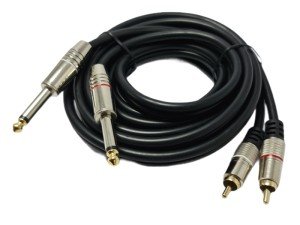Winkel 6.3mm - 2RCA Metal Jaklı Kablo 3mt