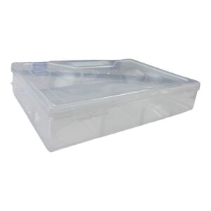 electroon 29.7x19x5.6mm Plastik Kapaklı Şeffaf Bölmesiz Kutu