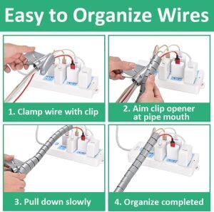 Powermaster PM-15942 22mm Spiral Kablo Toplayıcı Gri 1Metre