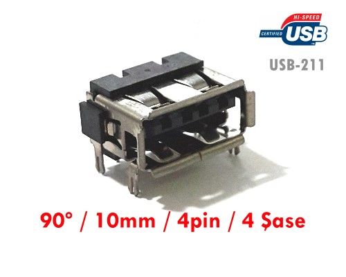 electroon USB Dişi 90 derece Şase Soket USB211