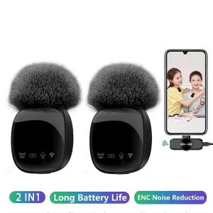 Hadron R8 Type-C Kablosuz Çiftli Yaka Mikrofon Seti