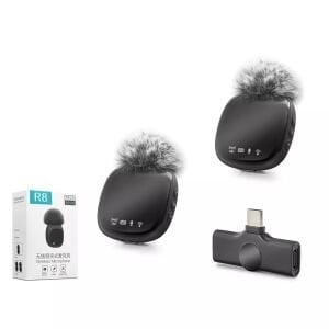 Hadron R8 Type-C Kablosuz Çiftli Yaka Mikrofon Seti