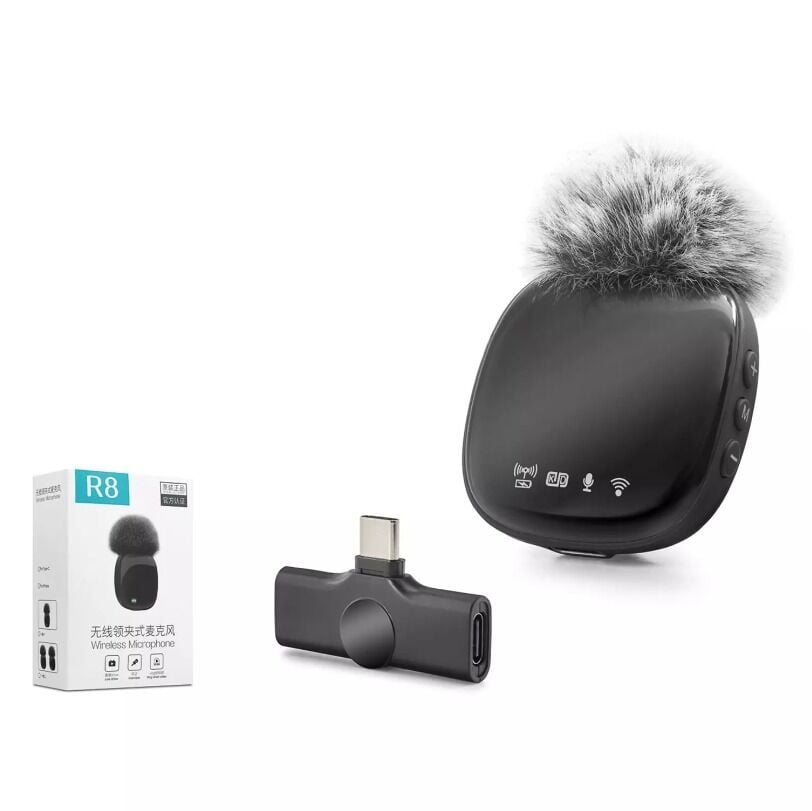 Hadron R8-1 Type-C Kablosuz Tekli Yaka Mikrofon Seti