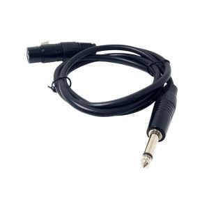POWERMASTER XLR Canon Dişi+6.3mm Mono Erkek Mikrofon Kablosu 1metre