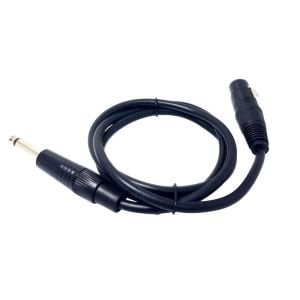 POWERMASTER XLR Canon Dişi+6.3mm Mono Erkek Mikrofon Kablosu 1metre