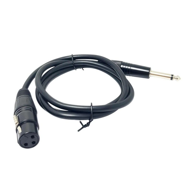 POWERMASTER XLR Canon Dişi+6.3mm Mono Erkek Mikrofon Kablosu 1metre